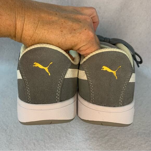 Puma Iconic Suede Mens Composite Toe Sneakers Sz‎ 8  Gray Work Shoe - Picture 7 of 9